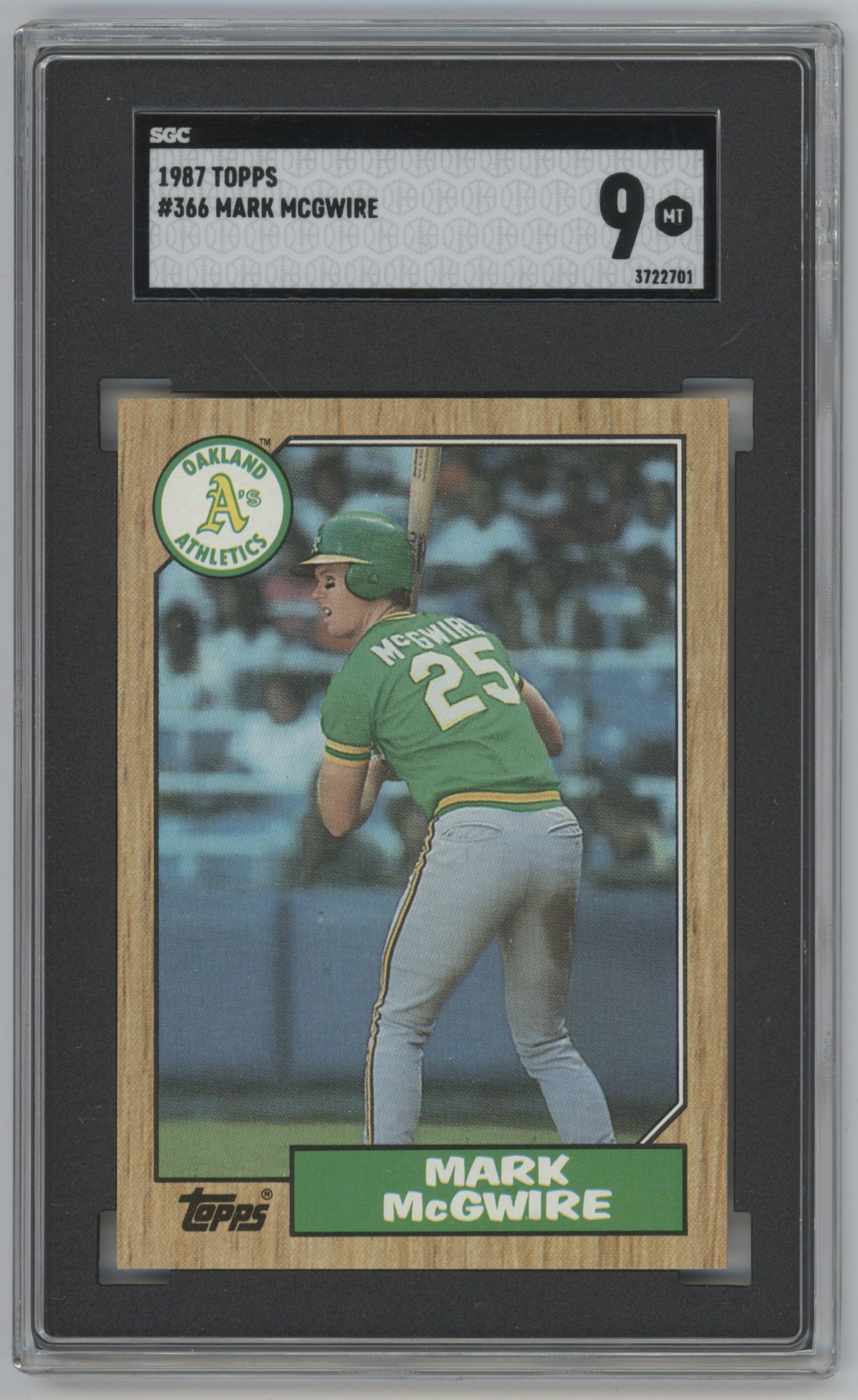  1987 Topps Baseball #366 Mark McGwire Oakland