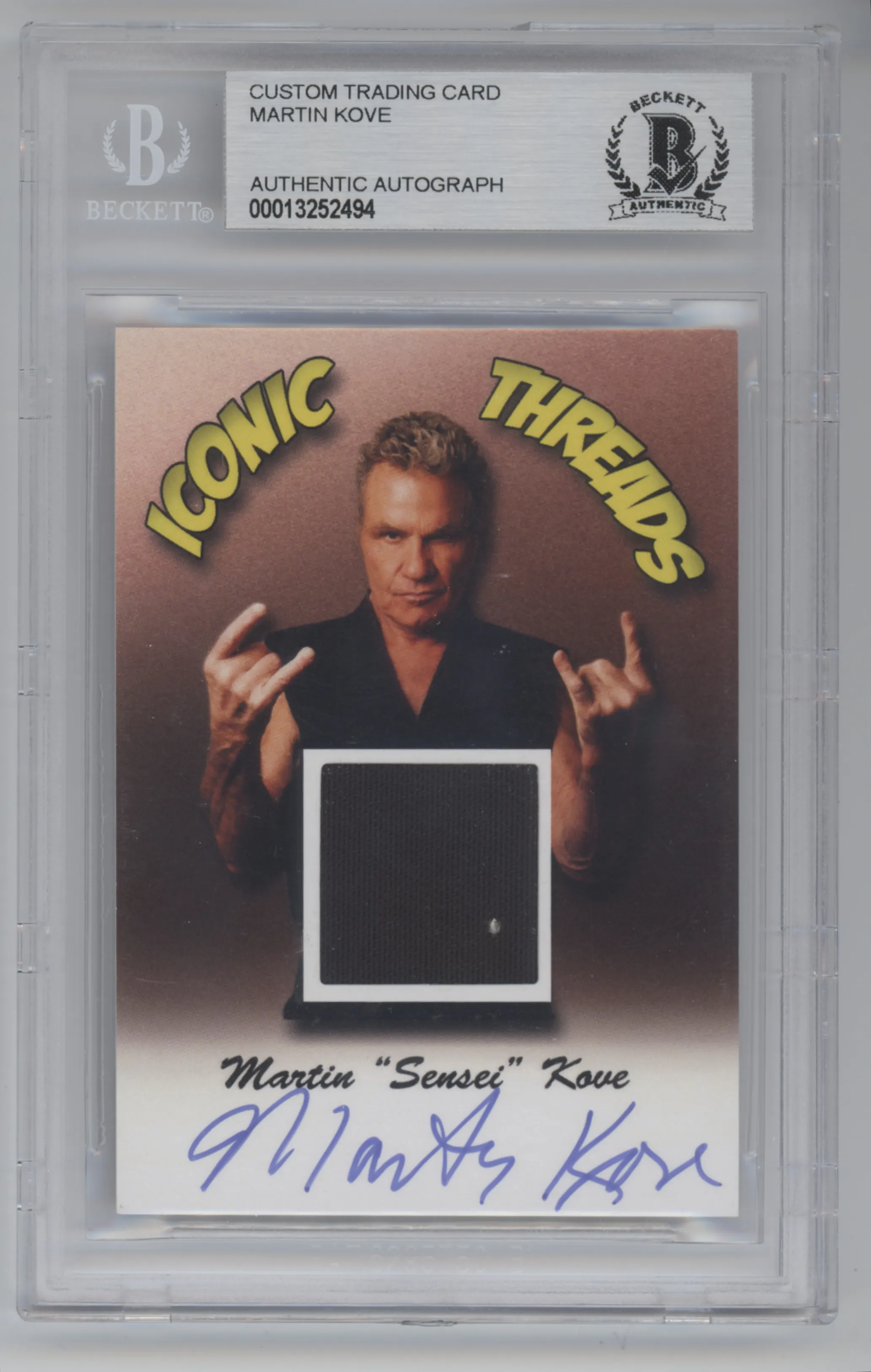1989 Trading Card Martin Kove BGS AUTHENTIC #NNO BGS