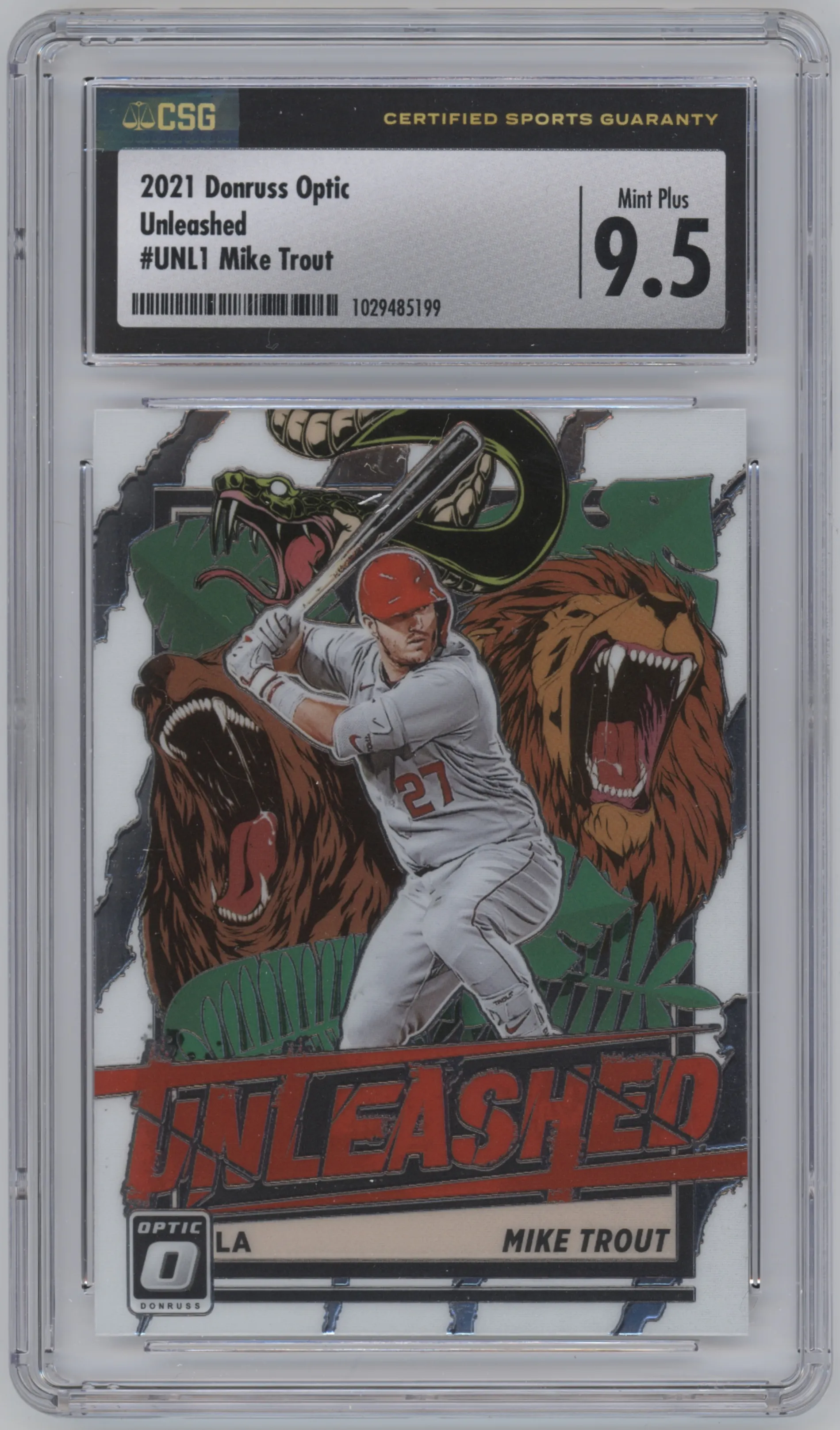 2021 Panini Donruss Optic Unleashed Mike Trout #UNL1 CGC 9.5