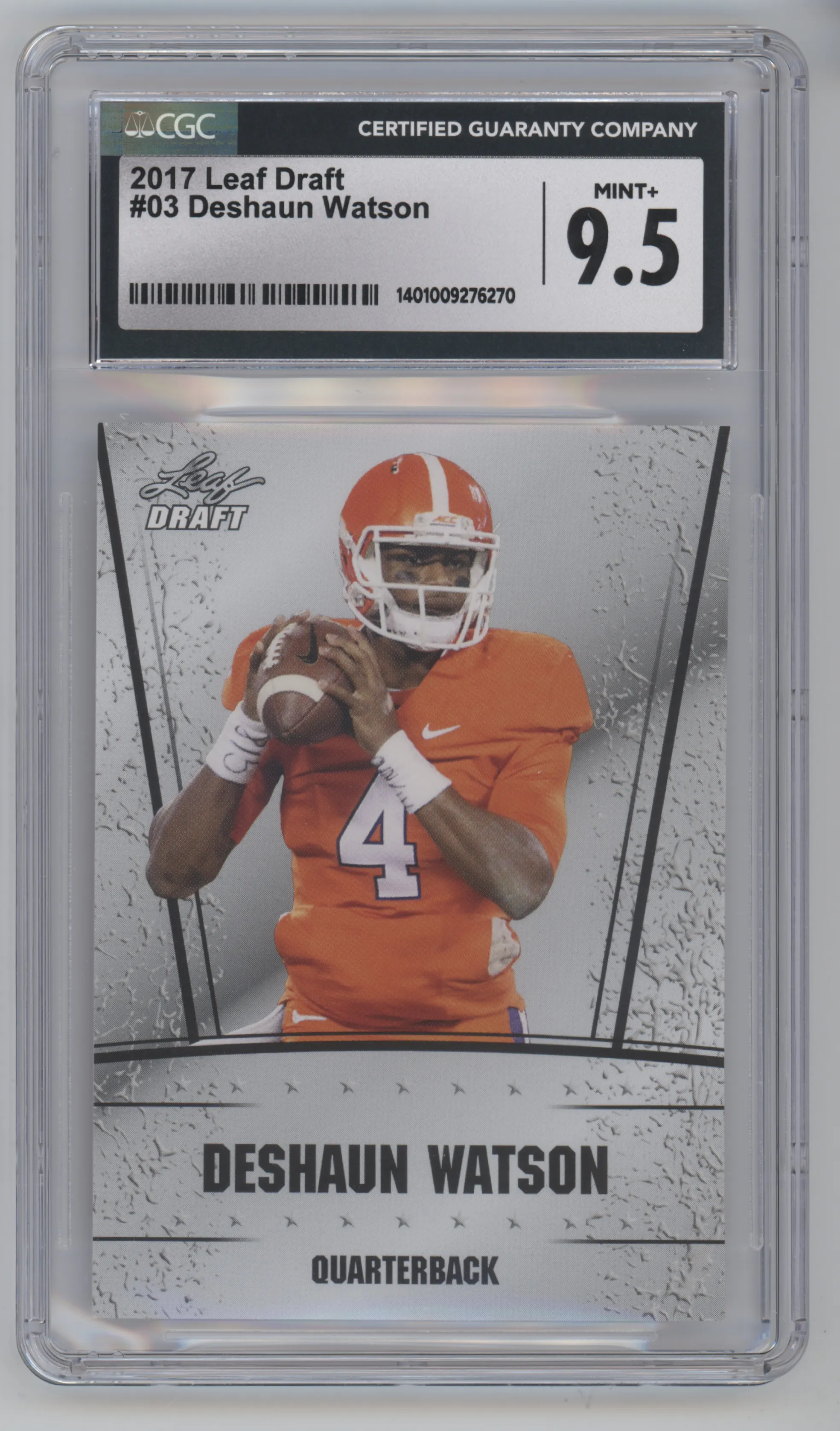 2017 Leaf Draft Special Release Deshaun Watson CGC 9.5