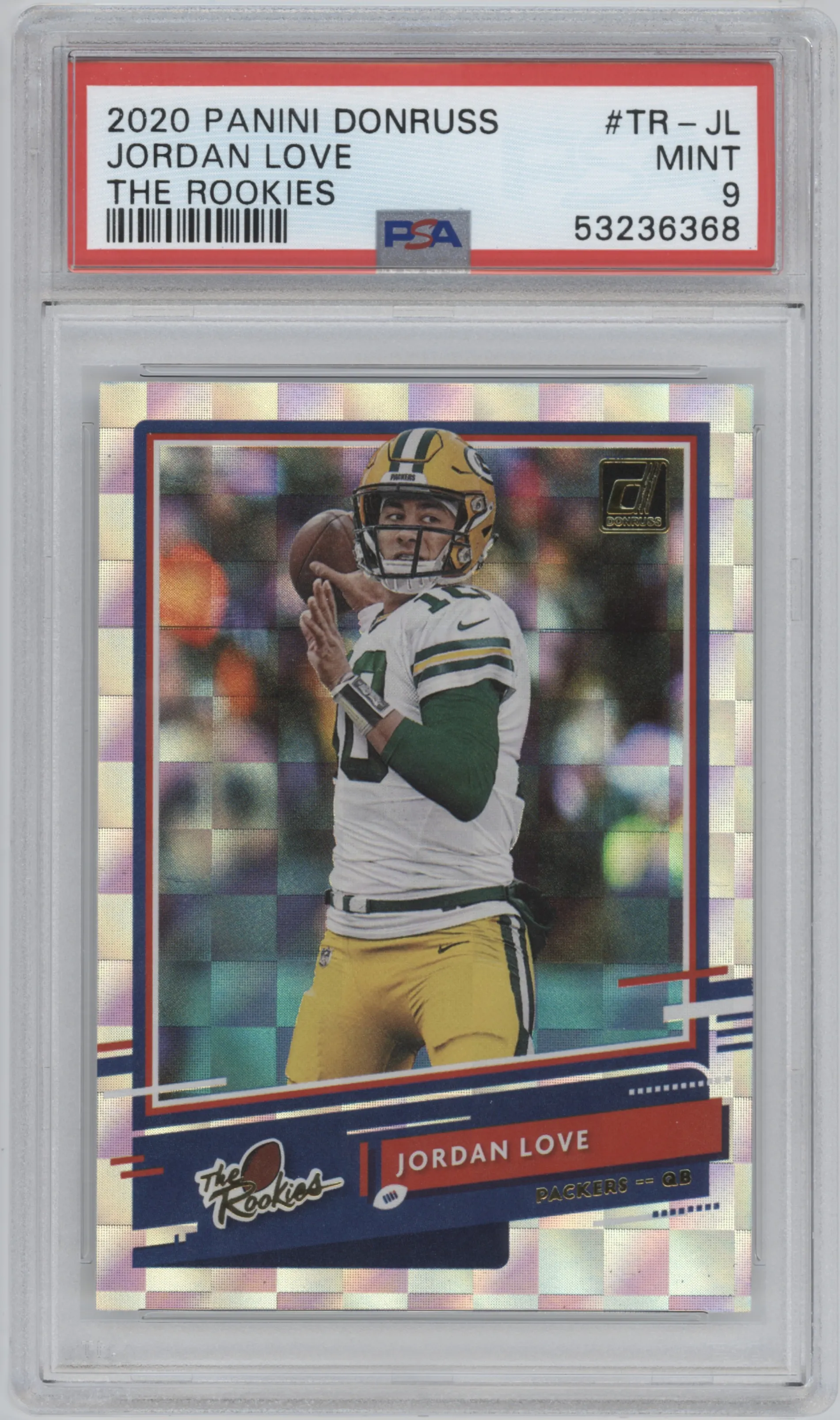 2020 Panini Donruss The Rookies Jordan Love PSA 9