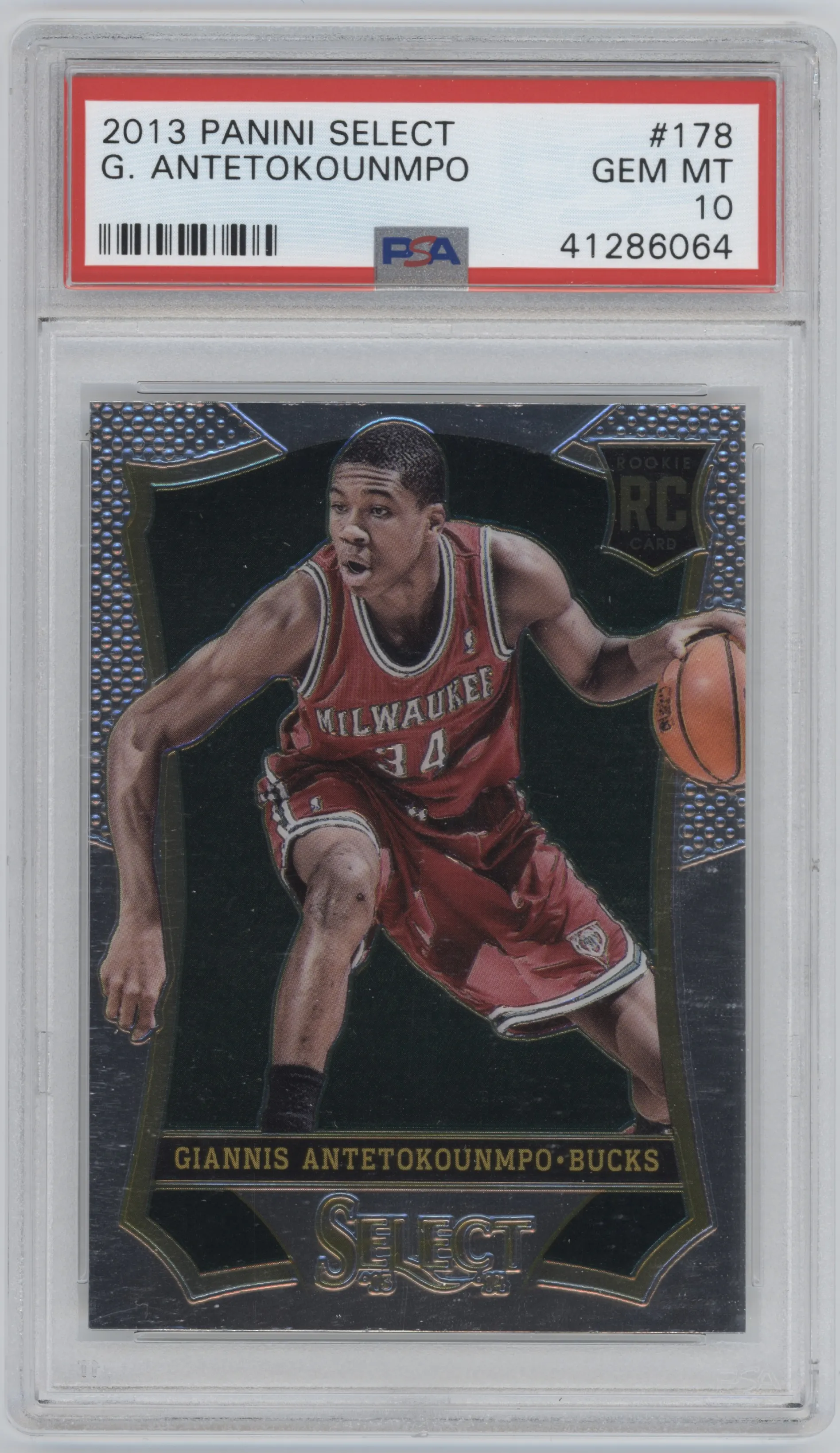 2013 Panini Select Giannis Antetokounmpo #178 PSA 10