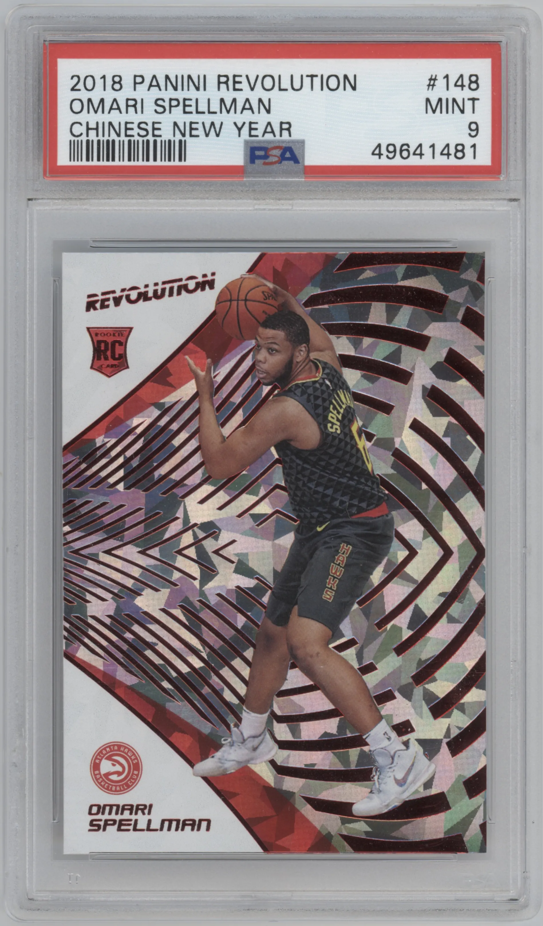 2018 Panini Revolution Omari Spellman Chinese New Year PSA 9