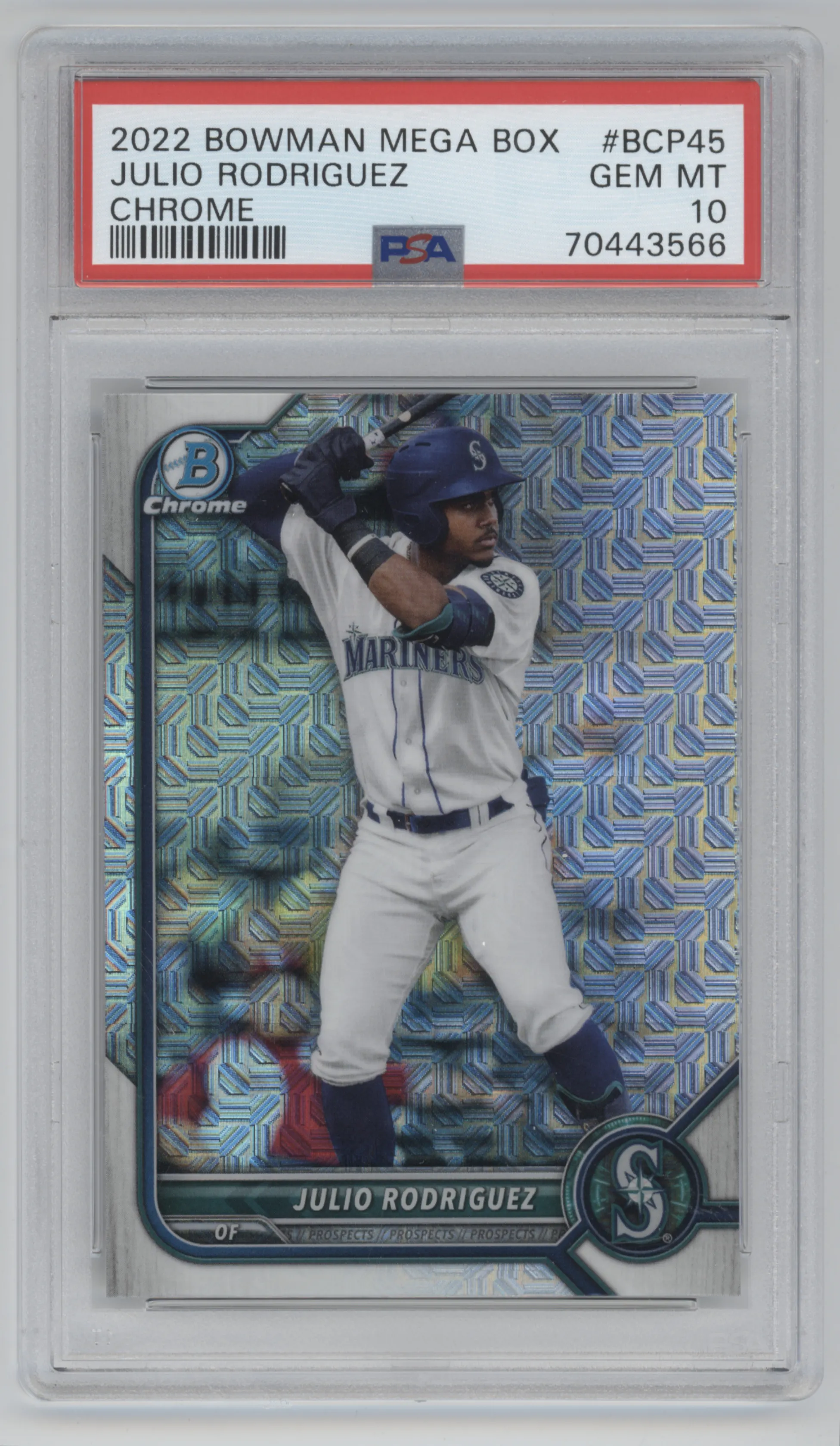 2022 Bowman Mega Box Chrome Julio Rodriguez PSA 10