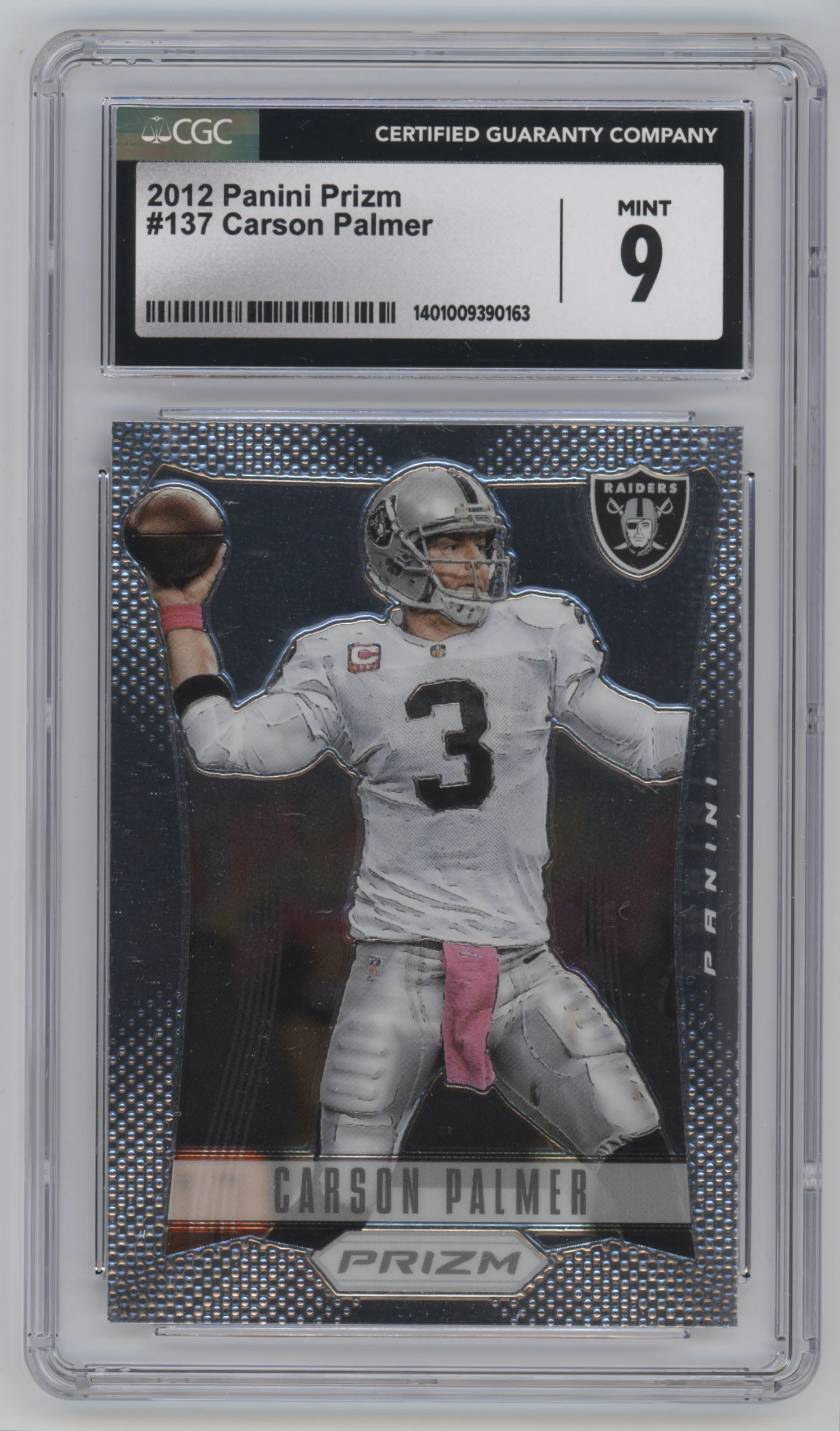 2012 Panini Prizm Carson Palmer CGC 9