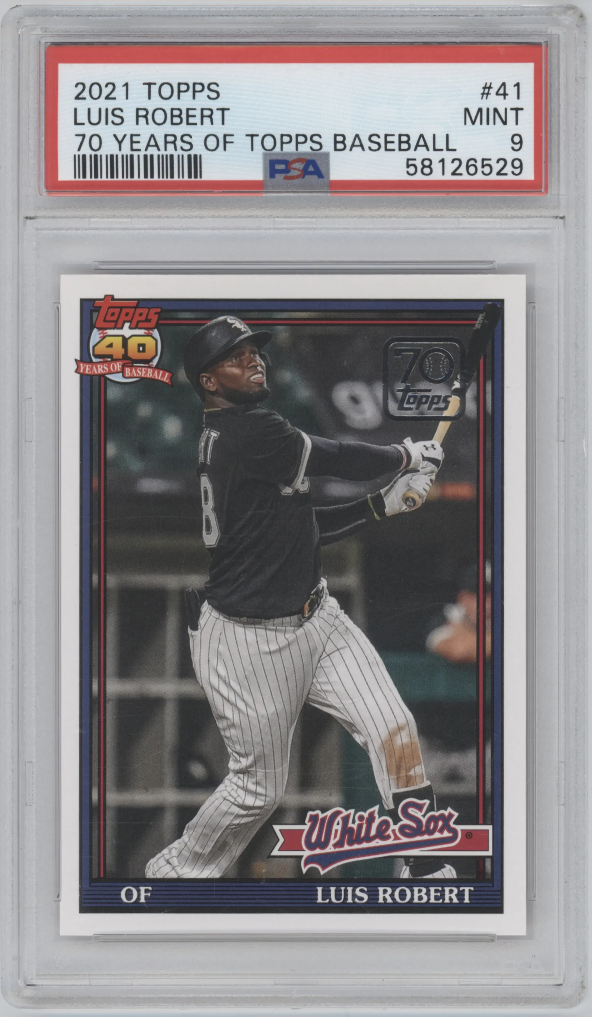 2021 Topps Series 1 70 Years of Topps Luis Robert PSA 9